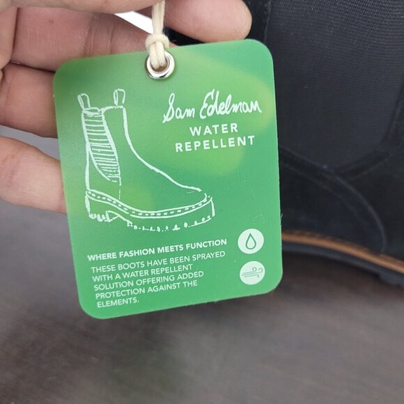 NEW Sam Edelman Women's 6.5 Jazmine Chelsea Boot Black Suede - Picture 7 of 10